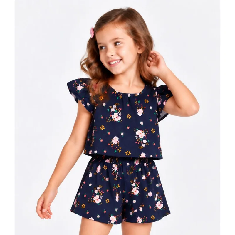 Conjunto Verão Infantil Feminino Trick Nick Azul 4