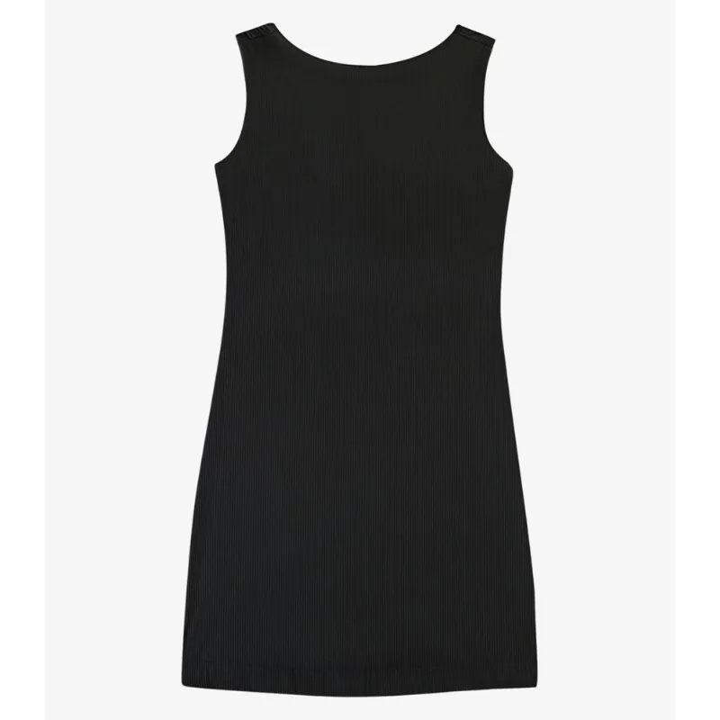 Vestido Feminino Curto Canelado de Poliamida Veev Preto PP