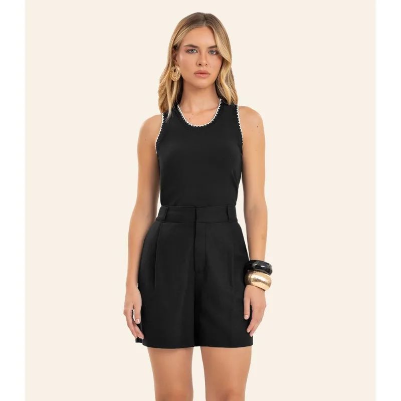 Regata Feminina Com Decote Em U Endless Preto G