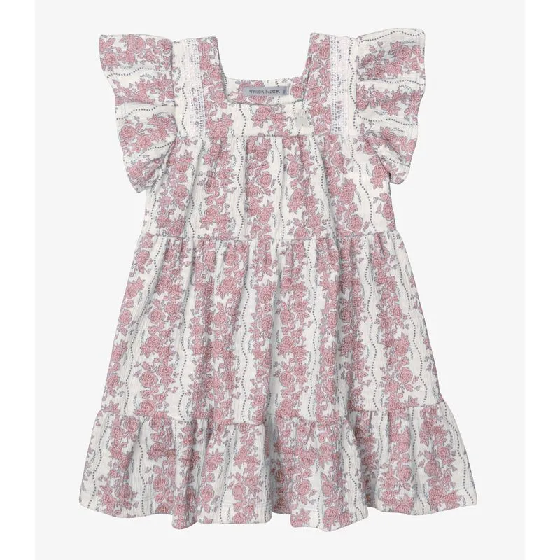 Vestido Verão Menina Midi Estampado Trick Nick Rosa 2