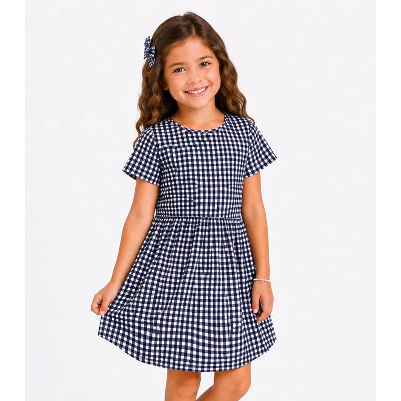 Vestido Curto Infantil Estampado Select Azul 6