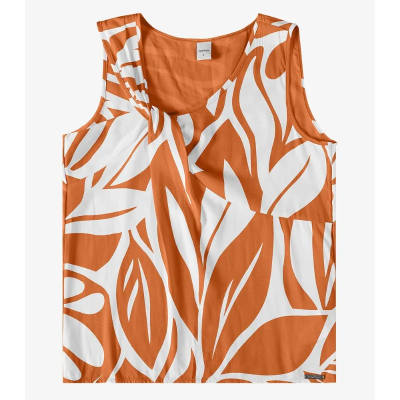 Regata Feminina Estampada Viscose Rovitex Laranja M
