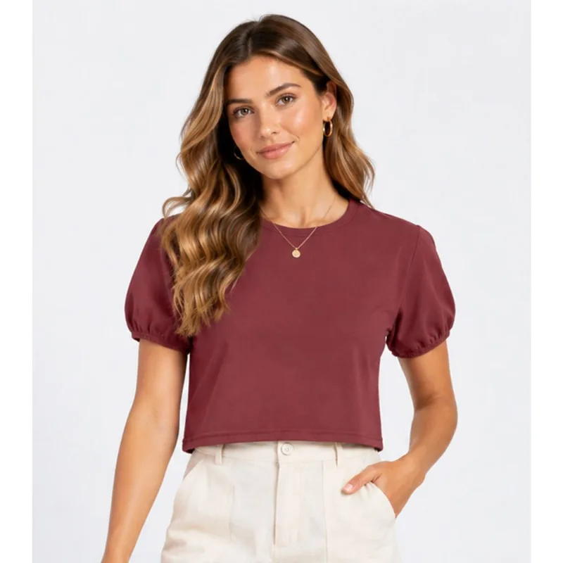 Blusa Feminina Em Tecido Henera Infinita Cor Marrom G