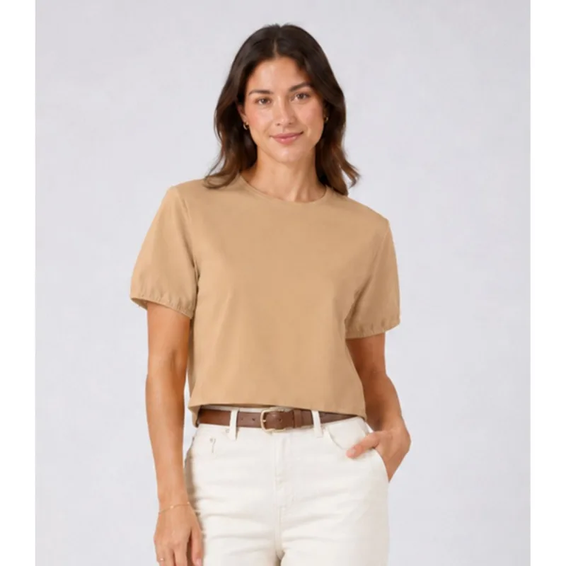 Blusa Feminina Em Tecido Henera Infinita Cor Marrom P