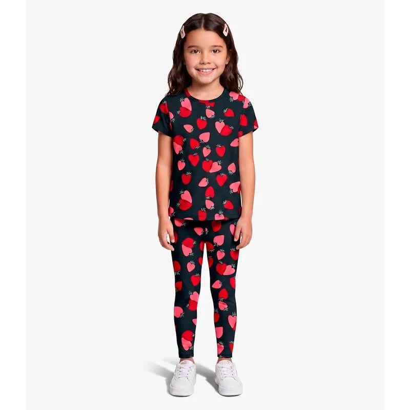 Legging Infantil Feminina Em Cotton Leve Rovi Kids Azul 4