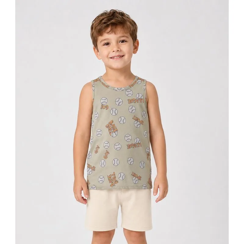 Conjunto Infantil Machão e Bermuda Select Verde 6