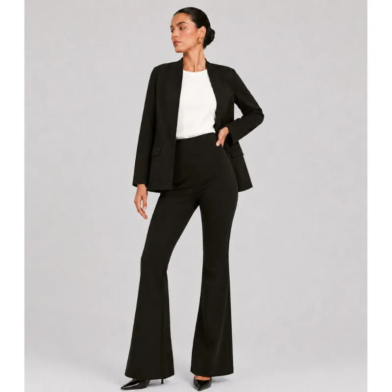 Conjunto Feminino Blazer E Calça Flare Atendencia Preto M