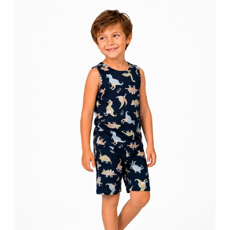 Pijama Infantil Estampado Machão E Bermuda Select Azul 4