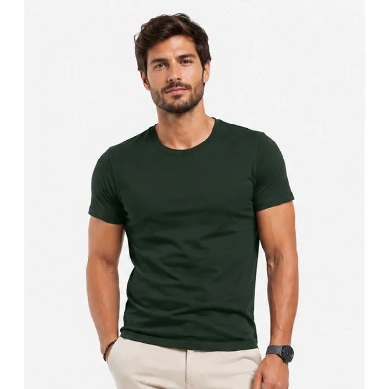 Camiseta Meia Malha Básica Masculina KO Verde P