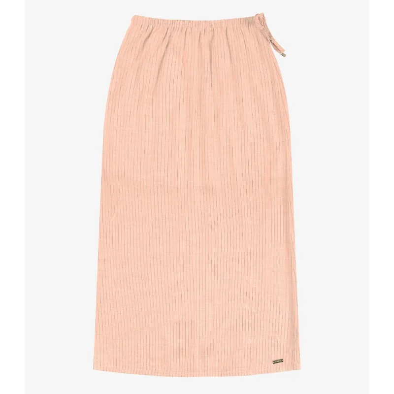 Saia Midi Feminina Listrado Lurex Rovitex Rosa M