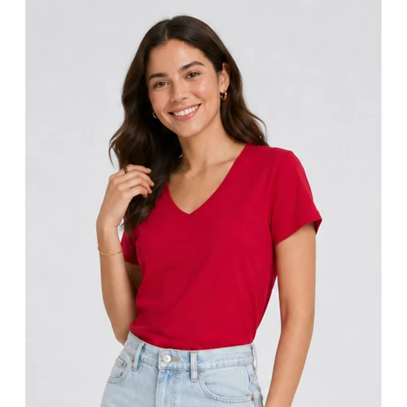 Blusa Feminina Cotton 30 Básica KO Vermelho GG