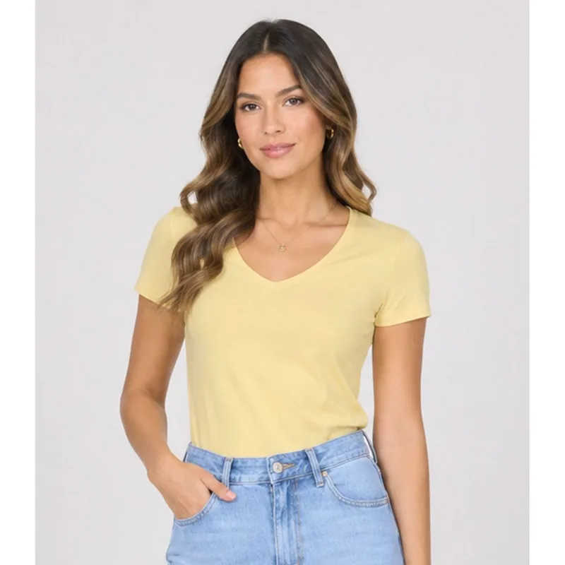 Blusa Feminina Cotton 30 Básica KO Amarelo P