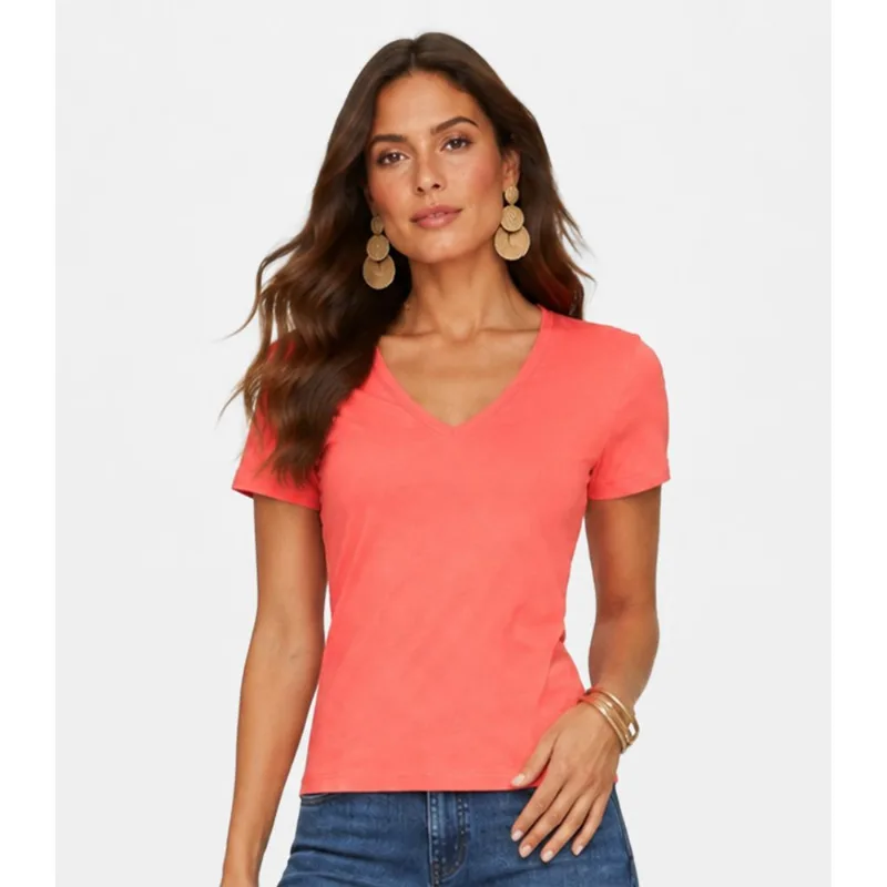 Blusa Feminina Meia Malha 30 Básica KO Laranja G