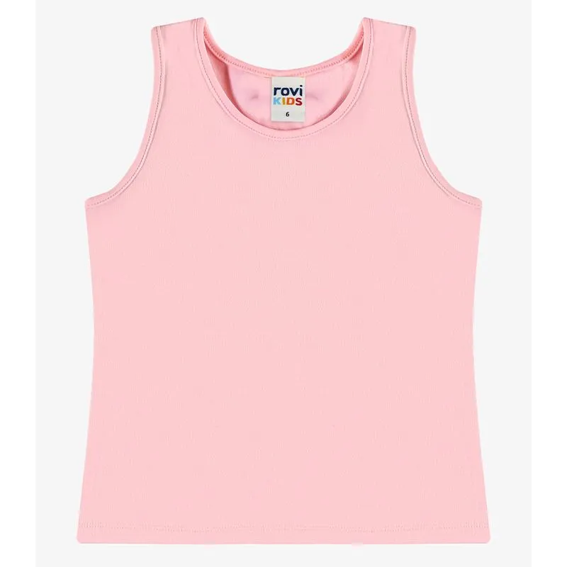 Regata Básica Infantil Feminina Rovi Kids Rosa 3