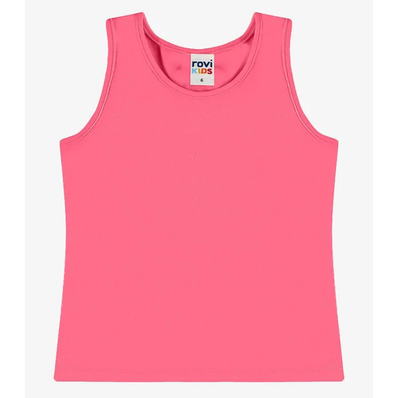 Regata Básica Infantil Feminina Rovi Kids Rosa 2