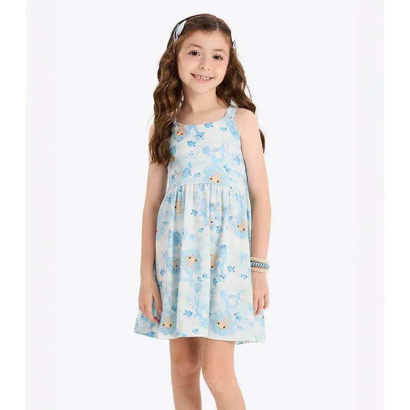 Vestido Verão Menina Curto Rovi Kids Bege 8