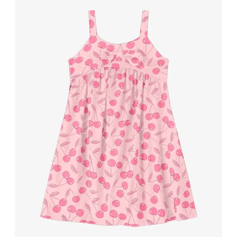 Vestido Verão Menina De Alças Rovi Kids Rosa 10