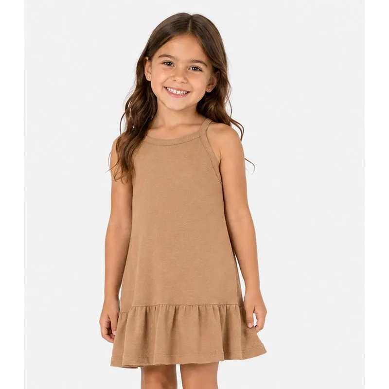 Vestido de Alça Infantil Em Malhão Fruit Select Marrom 8