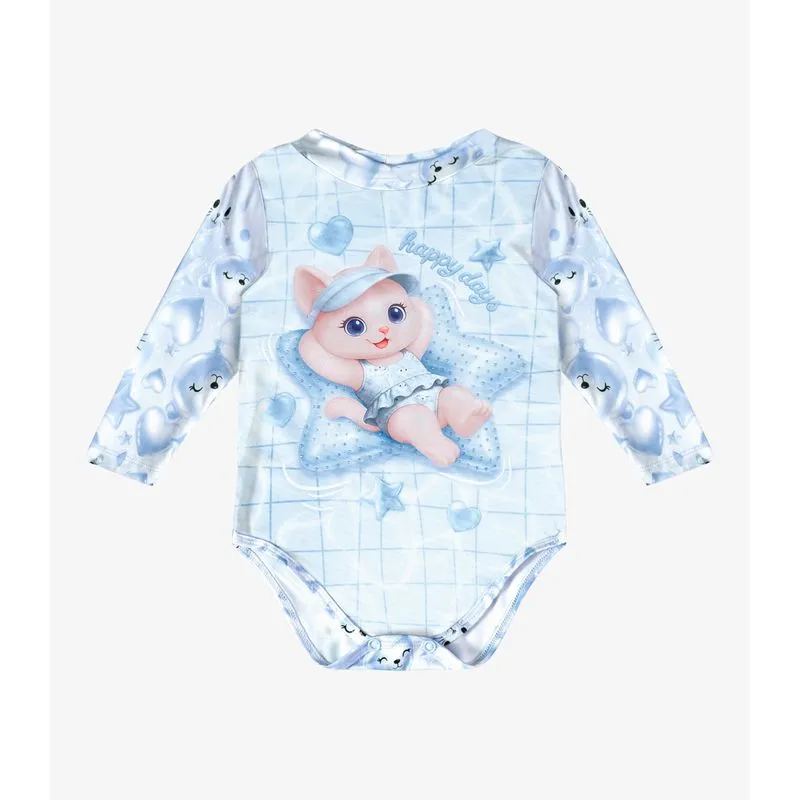 Maiô Verão Menina Com Strass Rovi Kids Azul 2