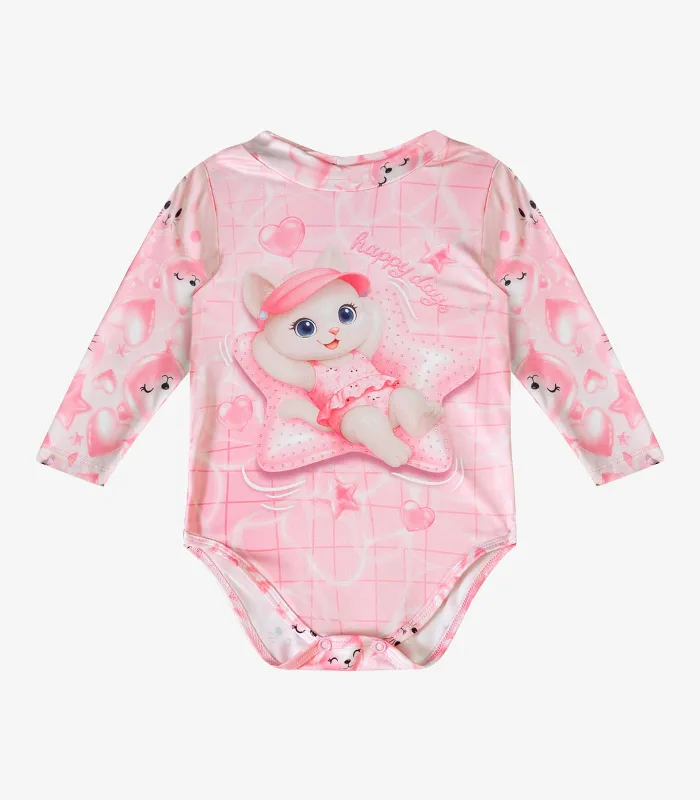 Maiô Verão Menina Com Strass Rovi Kids Rosa 1