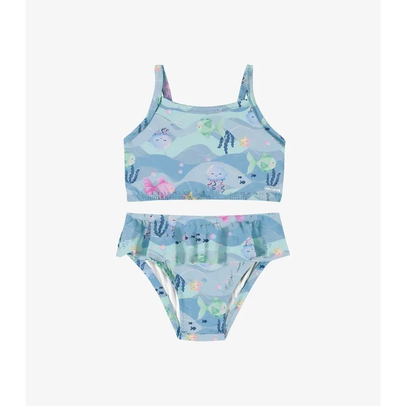 Conjunto Verão Menina Biquíni Rovi Kids Azul 4