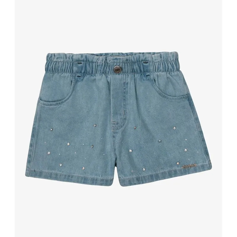 Shorts Verão Menina Curto Jeans Trick Nick Azul 8