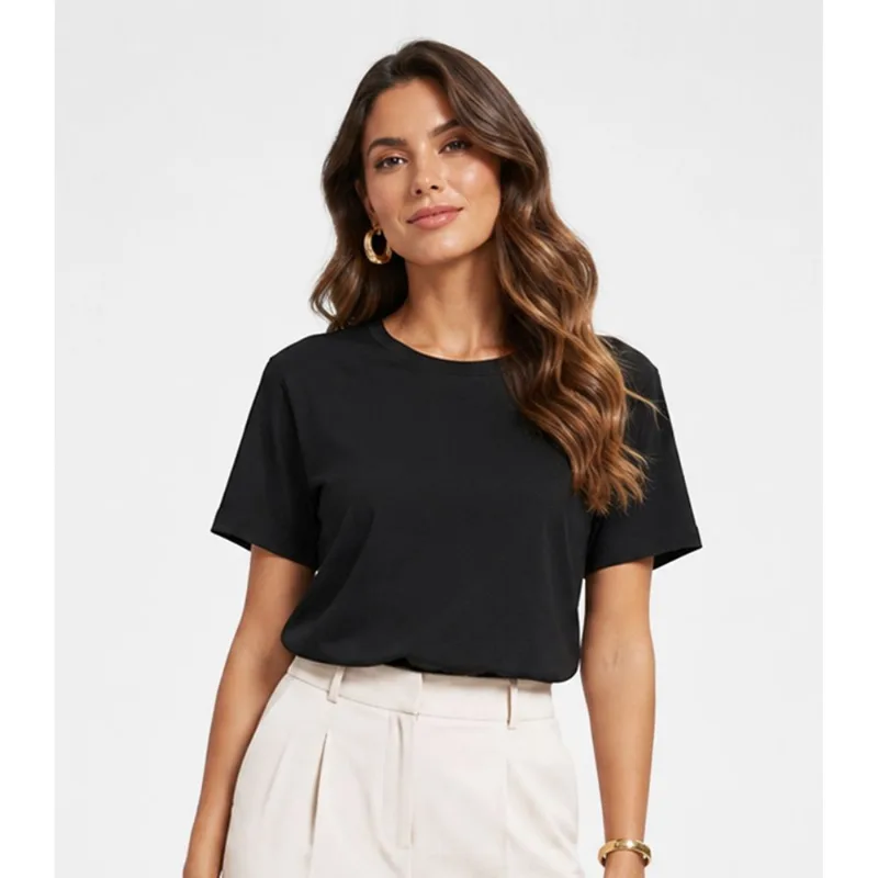 Blusa Feminina Em Malha Visco Premiere Endless Preto GG