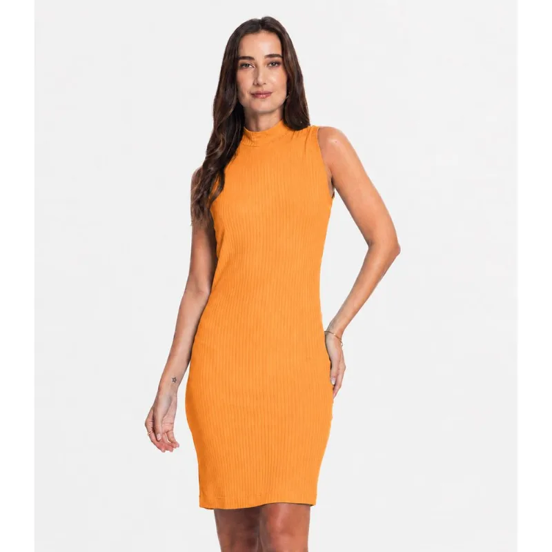 Vestido Curto Feminino Em Ribana Infinita Cor Amarelo P