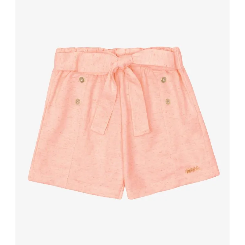 Shorts Verão Menina Curto Com Lacinho Trick Nick Rosa 3