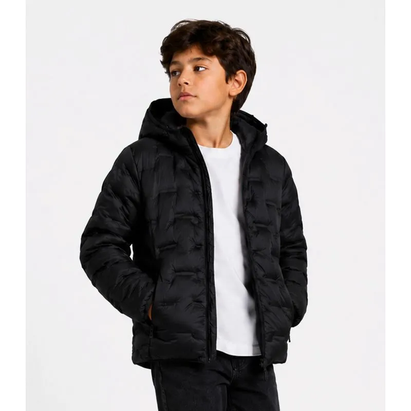 Jaqueta Puffer Infantil Menino Com Capuz Sea Surf Preto 8