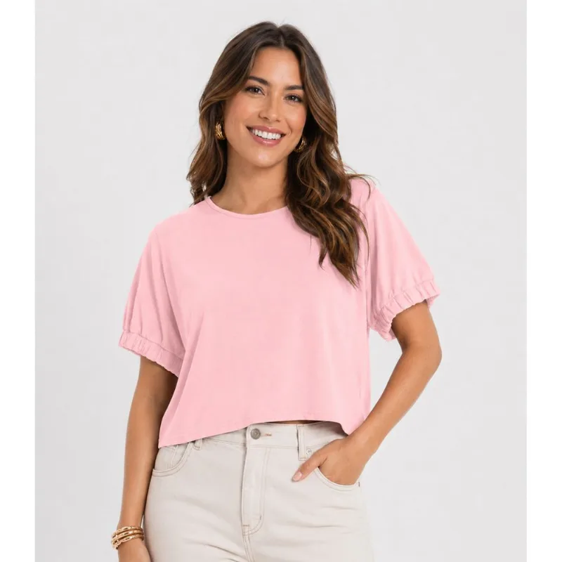 Blusa Feminina Viscose Infinita Cor Rosa G