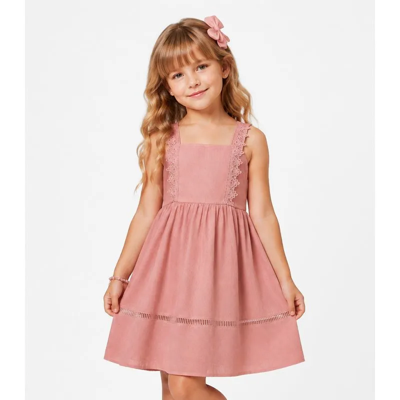 Vestido Infantil Malha Anarruga Trick Nick Rosa 8