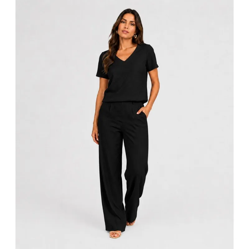 Conjunto Feminino Em Polilinho Unique Fashion Preto M