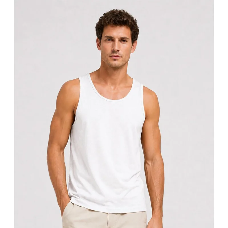 Regata Meia Malha Básica Masculina KO Branco G