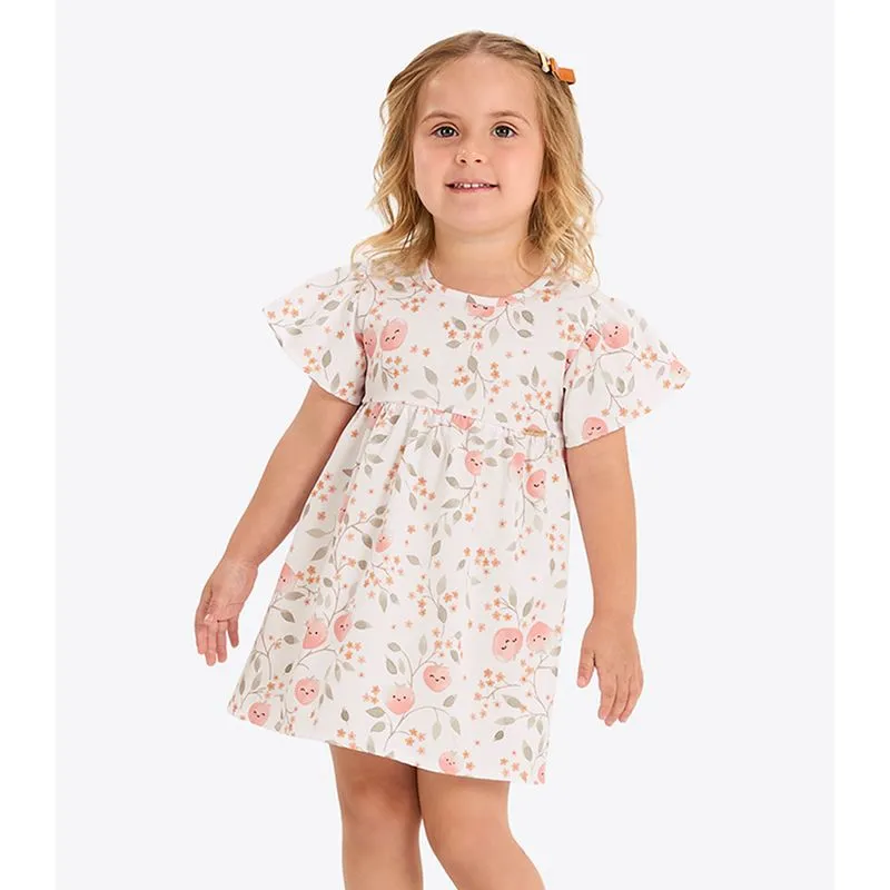 Vestido Verão Menina Curto Rovi Kids Bege 4