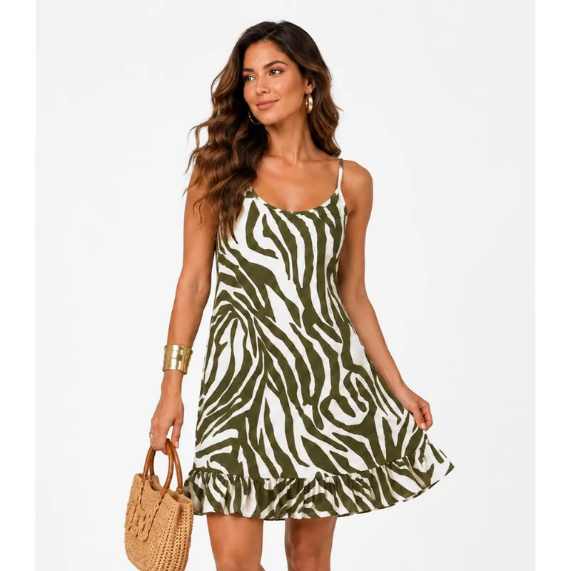 Vestido Feminino Estampado Select Verde GG