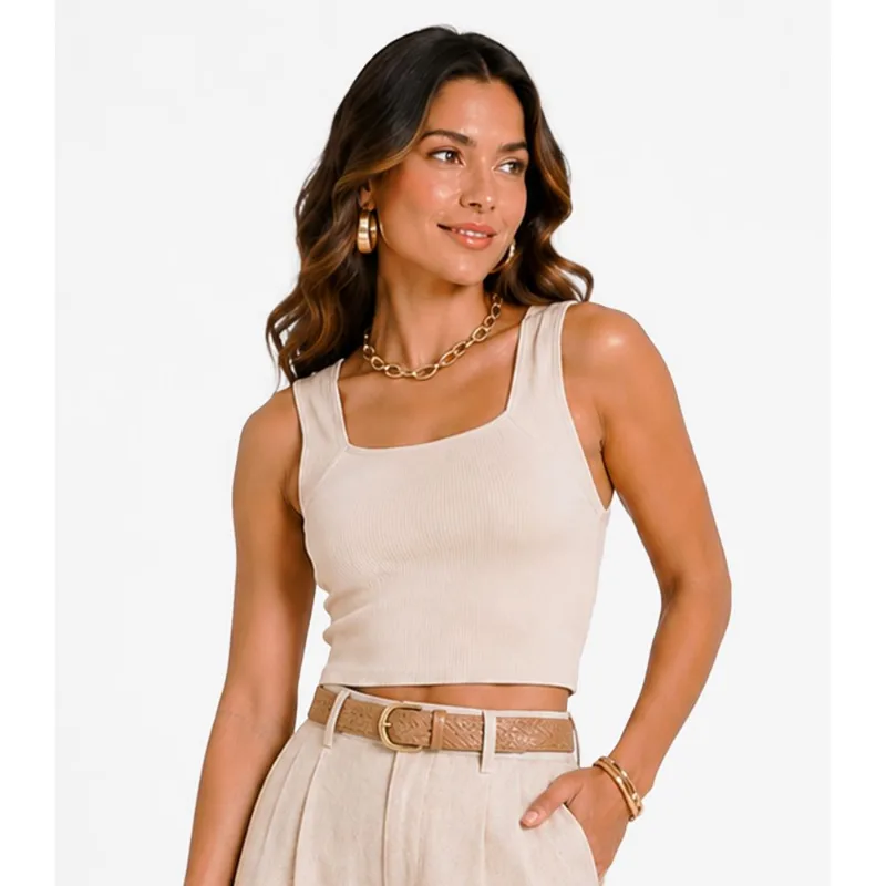 Cropped Feminino De Ribana Infinita Cor Bege P