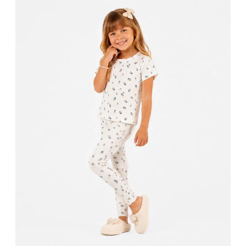 Conjunto Blusa Calça Infantil Estampado Trick Nick Bege 3