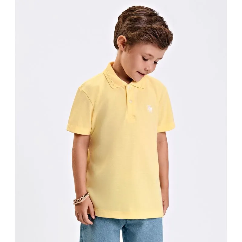 Polo Verão Menino Piquet Trick Nick Amarelo 1
