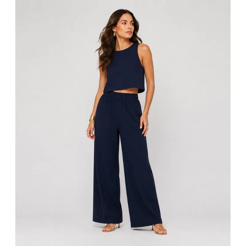 Conjunto Feminino Em Tecido Duna Unique Fashion Azul GG