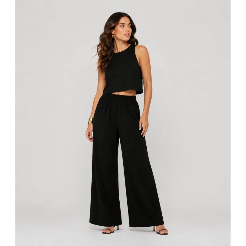 Conjunto Feminino Em Tecido Duna Unique Fashion Preto GG