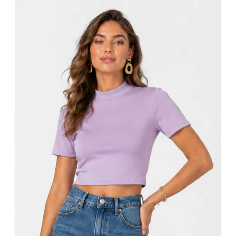 Blusa Feminina Gola Dupla Infinita Cor Roxo GG