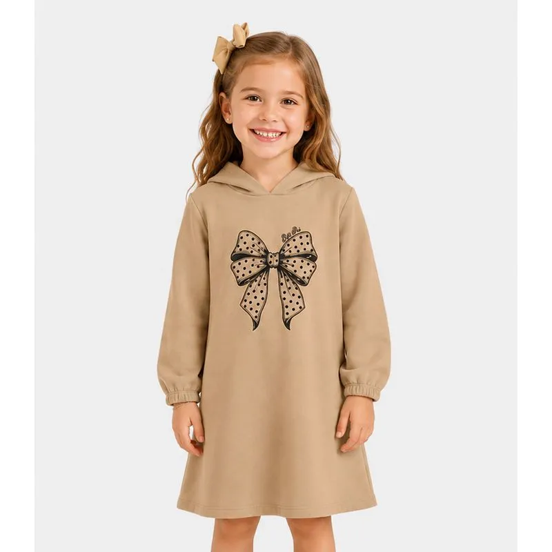 Vestido Infantil Estampado Select Marrom 6