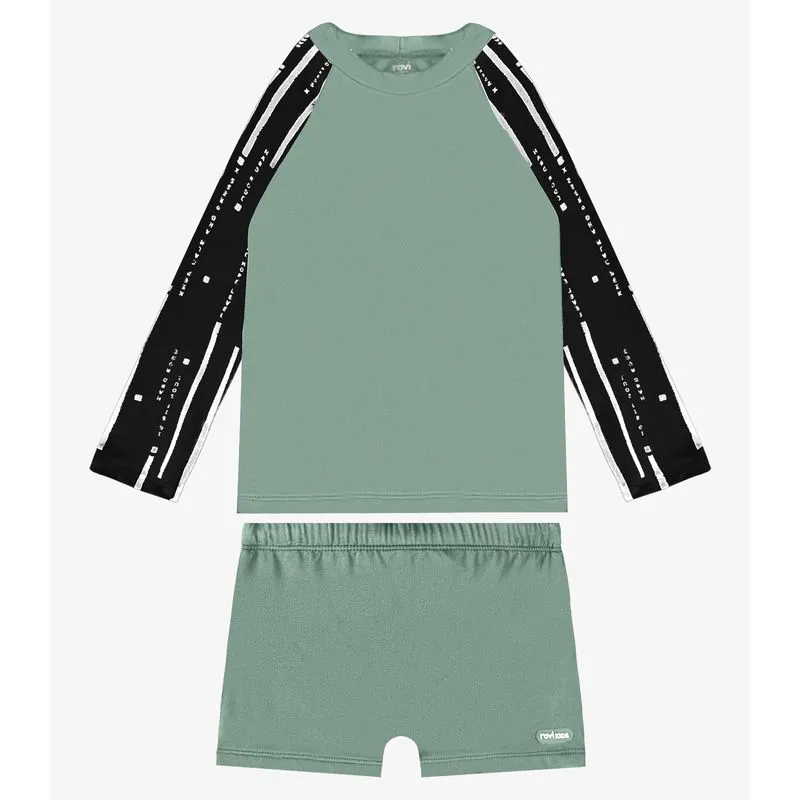 Conjunto Verão Menino Manga Longa Rovi Kids Verde 10
