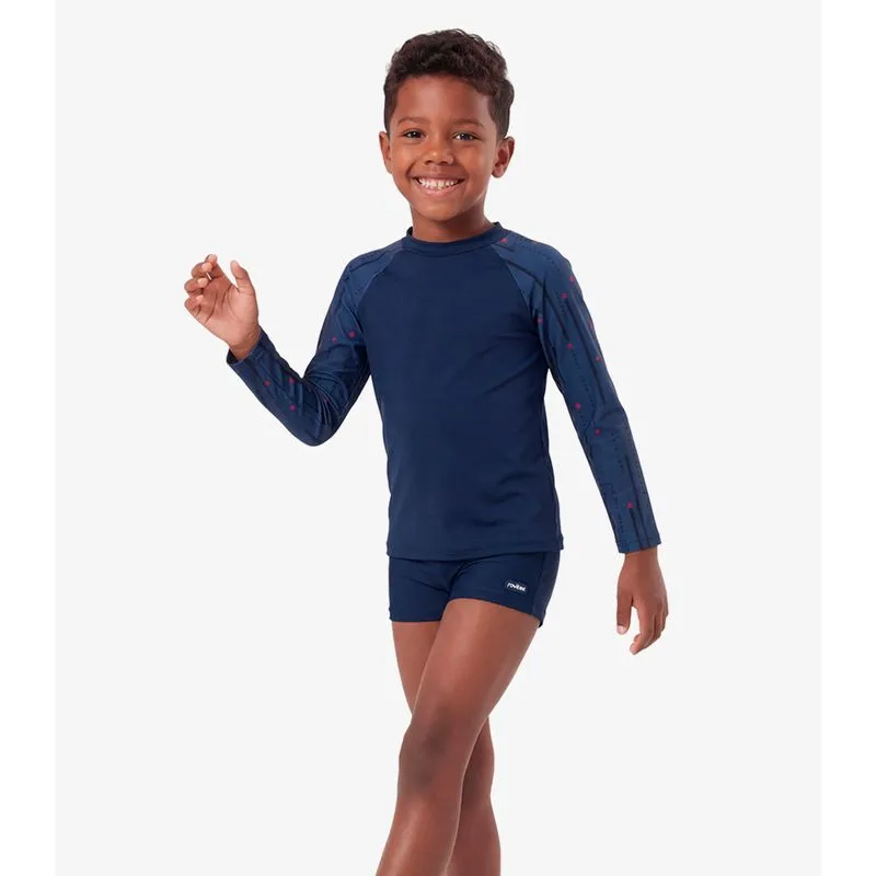 Conjunto Verão Menino Manga Longa Rovi Kids Azul 12