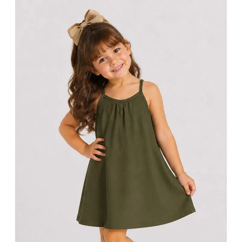 Vestido Infantil com Alças Select Verde 6