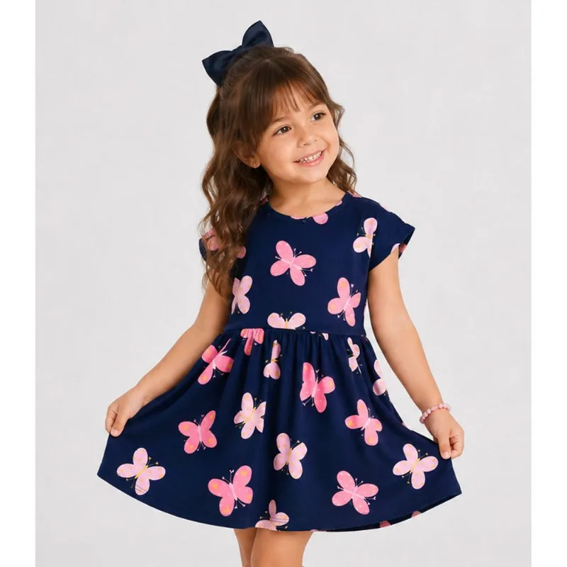 Vestido Infantil Estampado Select Azul 8