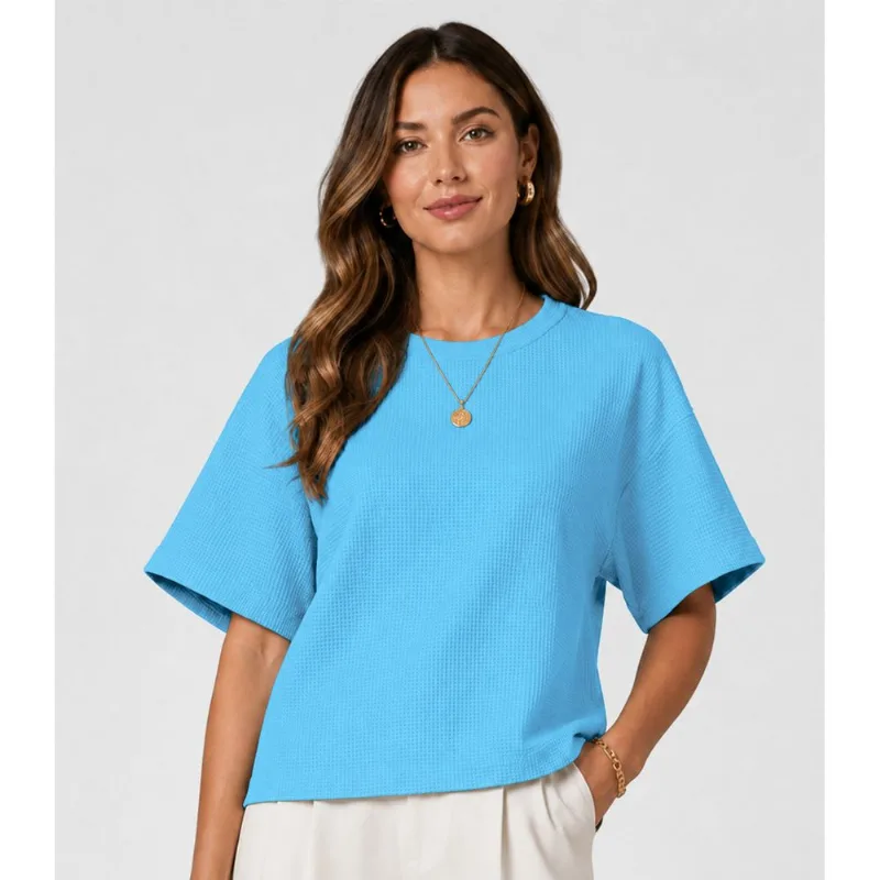 Blusa Feminina Básica Infinita Cor Azul G