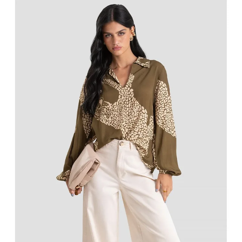 Blusa Feminina em Tecido de Viscose Infinita Cor Verde PP