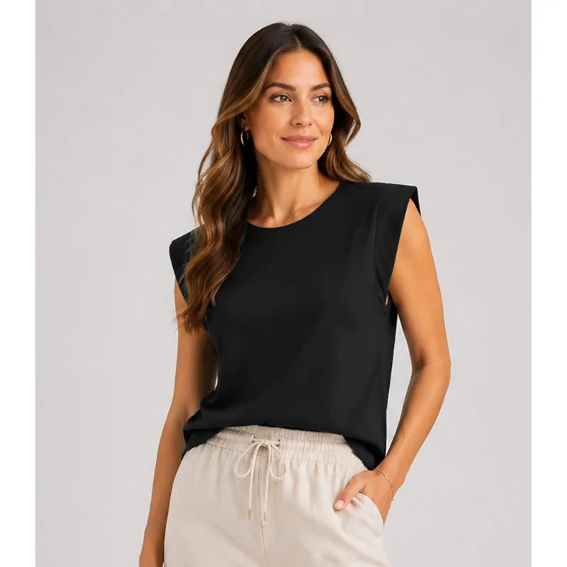 Blusa Feminina Manga Curta Infinita Cor Preto G